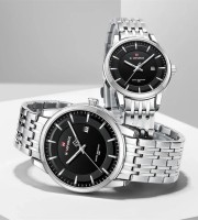 Naviforce NF9228 Silver Black Couple Watch