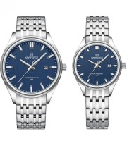 Naviforce NF8039 Silver Blue Couple Watch