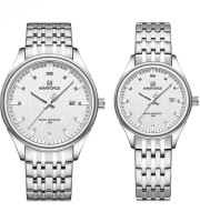 Naviforce NF8039 Silver Couple Watch