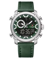 Naviforce 9261 Silver Green Men’s Quartz Wrist Watch