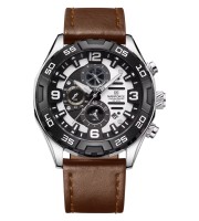 Naviforce 8043 Silver Black Men’s Quartz Wrist Watch