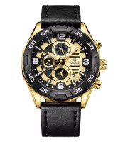 Naviforce 8043 Golden Black Men’s Quartz Wrist Watch