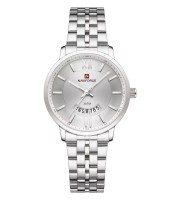 Naviforce 9238 Silver White Women’s Quartz Wrist Watch