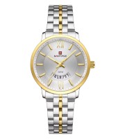 Naviforce 9238 Silver White Women’s Quartz Wrist Watch