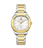 Naviforce 9243 Two Tone White Men’s Quartz Wrist Watch