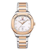 Naviforce 9243 Two Tone White Men’s Quartz Wrist Watch