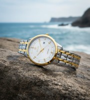 Aolix 9195 – Silver Gold White Watch For Men